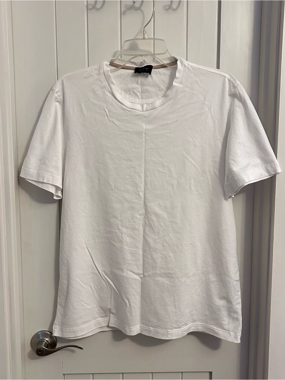 Brioni Men's White Crew Neck T-Shirt - Classic Essential Size Large